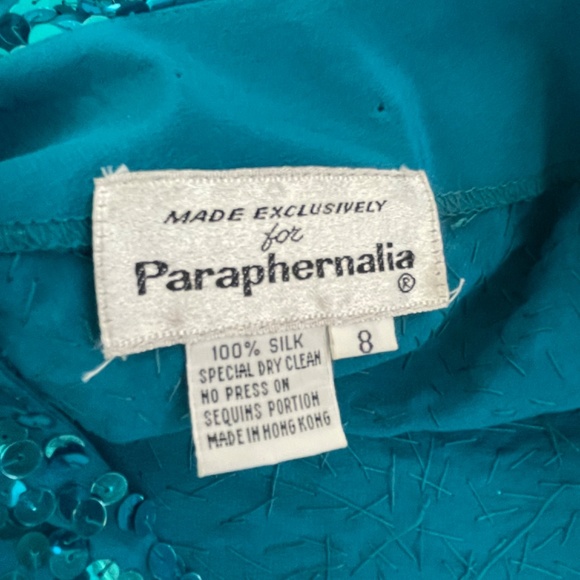 Vintage Turquoise Sequin Dress…Purchased in 1985…. - Picture 5 of 7